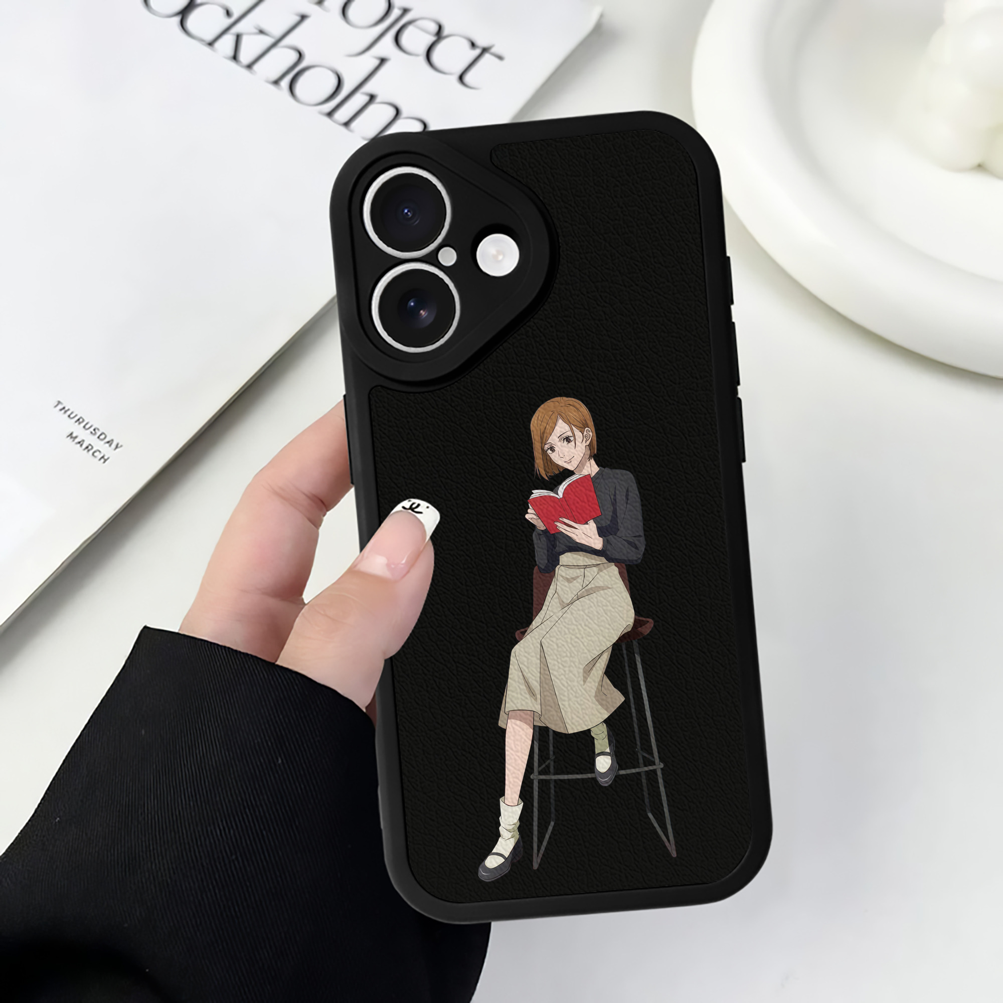 （画像用） 呪術廻戦 Jujutsu Kaisen 【iPhone 16シリーズ対応】シリコンスマホケース（レザー調） 材質：シリコン
